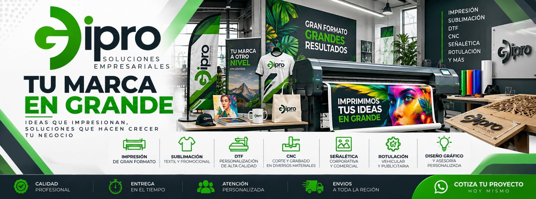 Trabajos de impresión y publicidad de Gipro